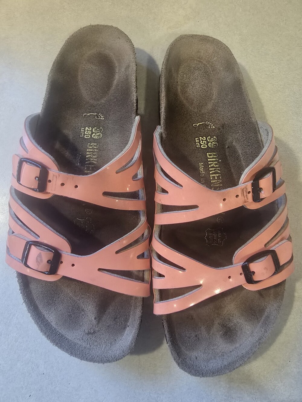 Birkenstock Coral/Peach Granada sandals